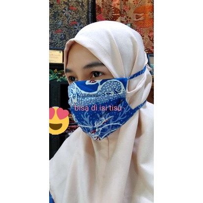 Masker batik 2 lapisan no gap lulus uji korek api