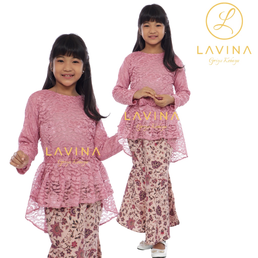 Murah Meriah Kebaya Anak Brukat Aurora Modern TK-SD