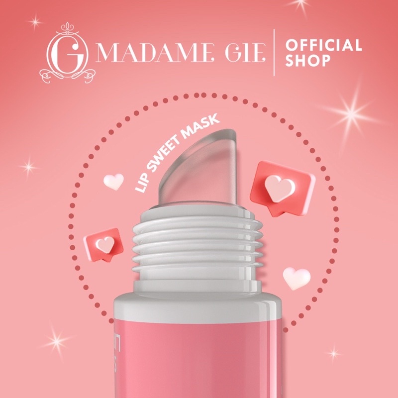 MADAME GIE Sweet Lip Mask Indonesia / Masker Bibir Pelembab Primer BB Foundation Loose Powder Lipstick Eyeshadow Blush On Eyeliner Eyebrow Mascara Lipstick Lip Matte Gloss Balm Kutek / Facial Wash Toner Essence Serum Sunscreen Cream Body Lotion Lipill Oil