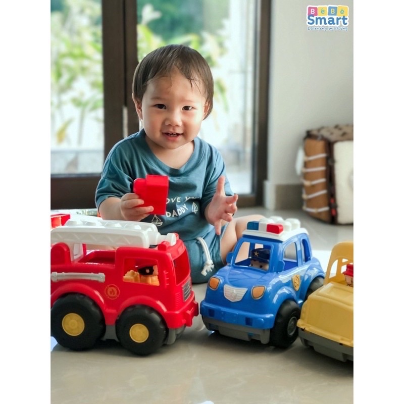 Bebe Smart Lil Builder Mainan Blocks Block Puzzle Mobil Anak Edukasi Kado Box Hadiah Ulangtahun Transportasi