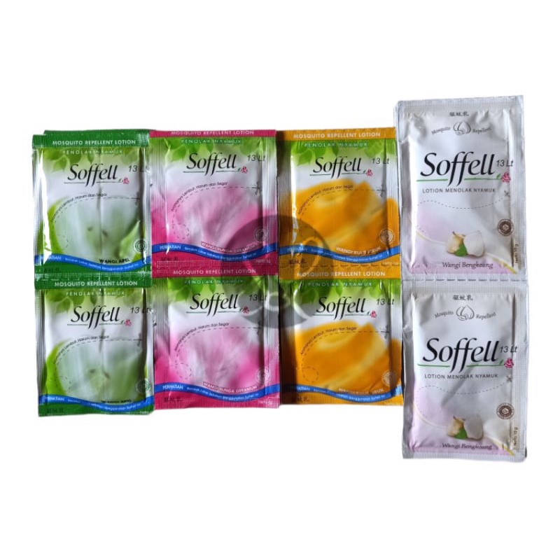 Soffell Lotion Anti Nyamuk Soffell Apel Soffell Kulit Jeruk Anti Nyamuk Soffell Renteng Isi 12pc Sachet