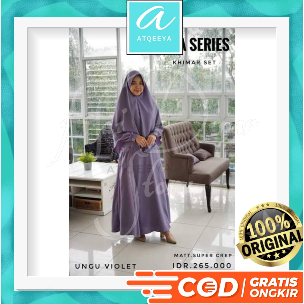 [Baru] Atqeeya Gamis Muslimah Alila Set Syar'i