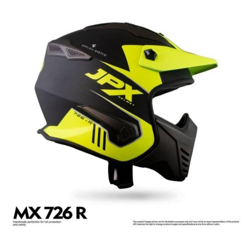 Helm cross JPX MX 726 kuning doff