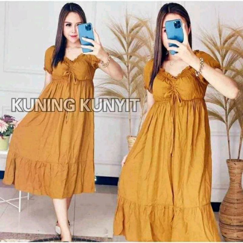 DASTER SERUT DADA BALI KEKINIAN BAHAN RAYON POLOS WANITA REMAJA