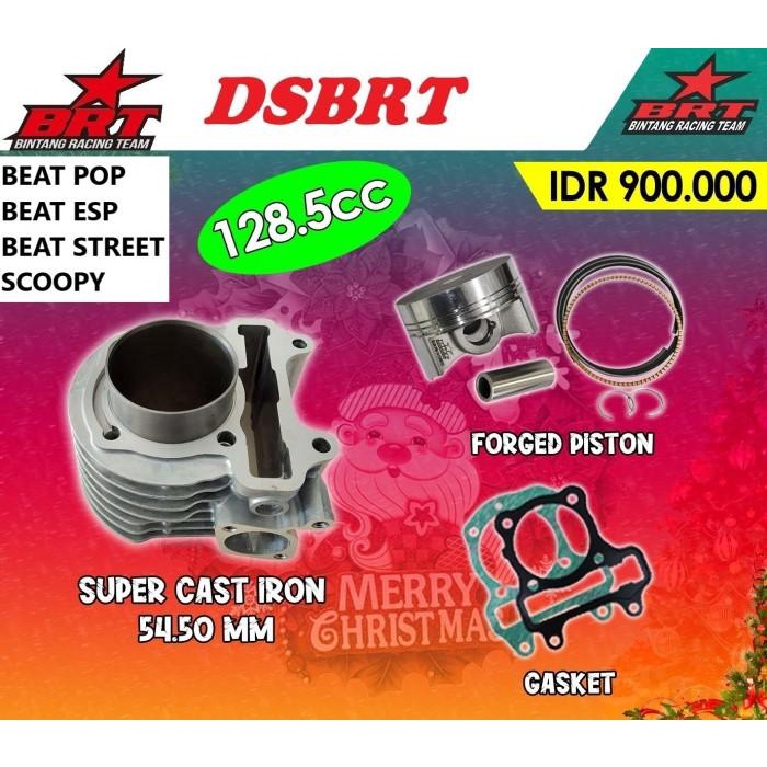 Piston Motor | Blok Bore Up Brt Beat Pop Esp Street Scoopy Esp 54.50 Mm 130 Cc Best Seller