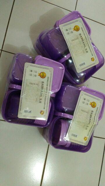 3 Set 66 Pc! Wadah Penyimpanan Bambang Set 22 Pcs