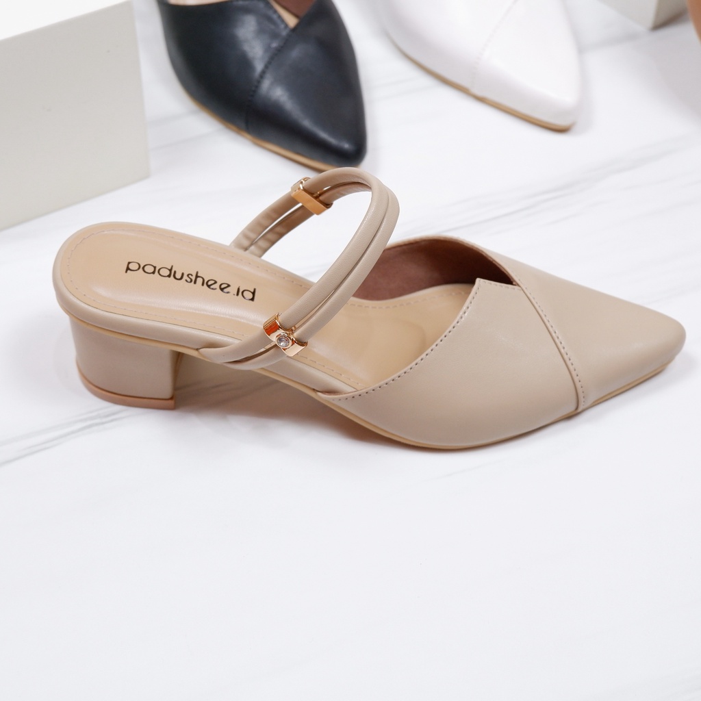 Padushee.id - sepatu wanita || HUMAIRA || heels 5 cm / mules wanita