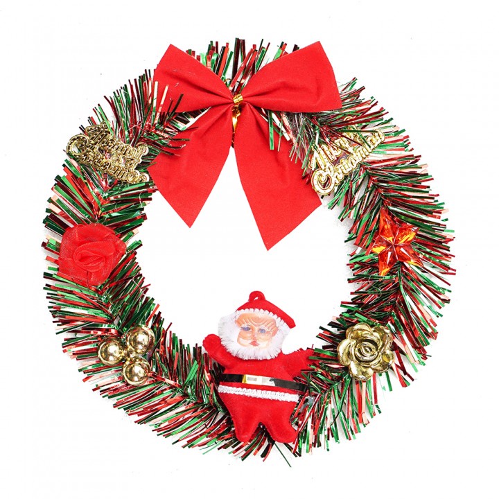 

Hiasan Krans Natal Mini PVC Merry Christmas Santa Pita / Dekorasi Natal
