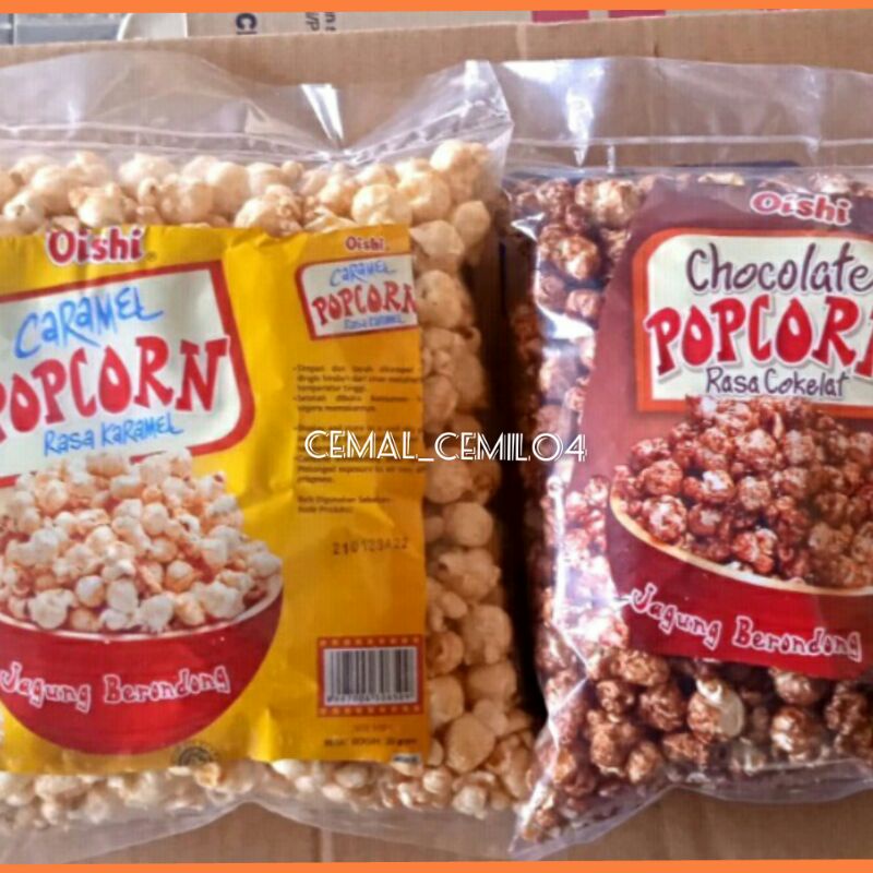 

OISHI POPCORN 200GR MENTEGA BELGIA DAN KEJU/ POPCORN CARAMEL/ POPCORN COKLAT