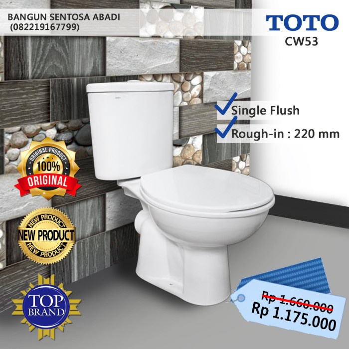 Harga Kloset Duduk Toto Cw 53 Terbaru September 21 Biggo Indonesia