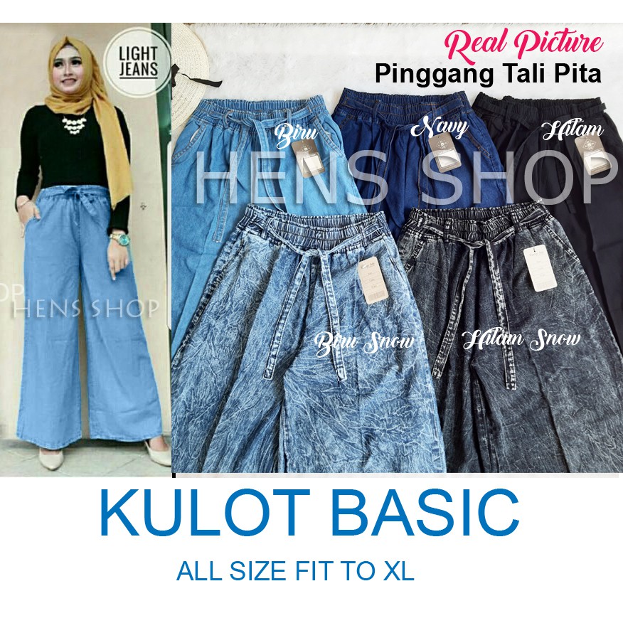 KULOT BASIC JEANS POLOS XL DAN JUMBO 4L