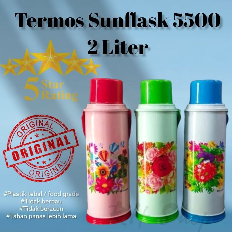 termos sunflask air panas murah / termos air panas 2 Liter