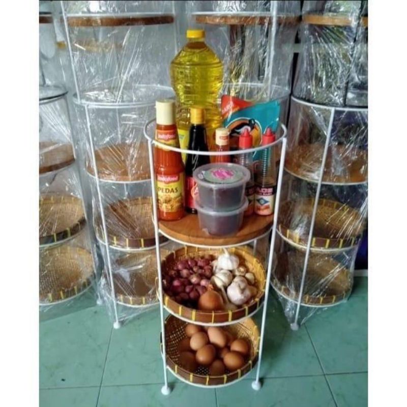 rak bumbu susun 3/rak bumbu besi/rak bumbu besek/rak bumbu rotan
