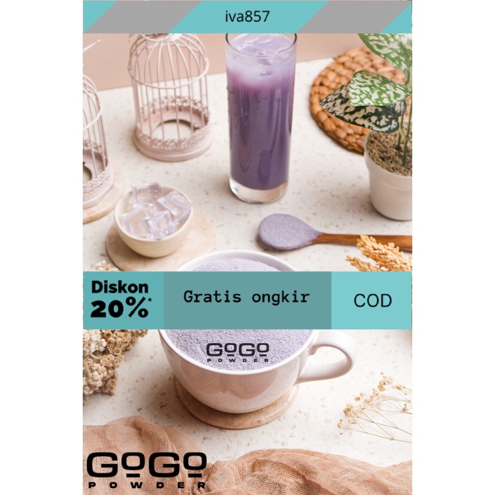 

PROMO Taro Powder Drink 1KG/Bubuk Minuman Rasa Taro 1KG - Gogo Powder GRATIS ONGKIR