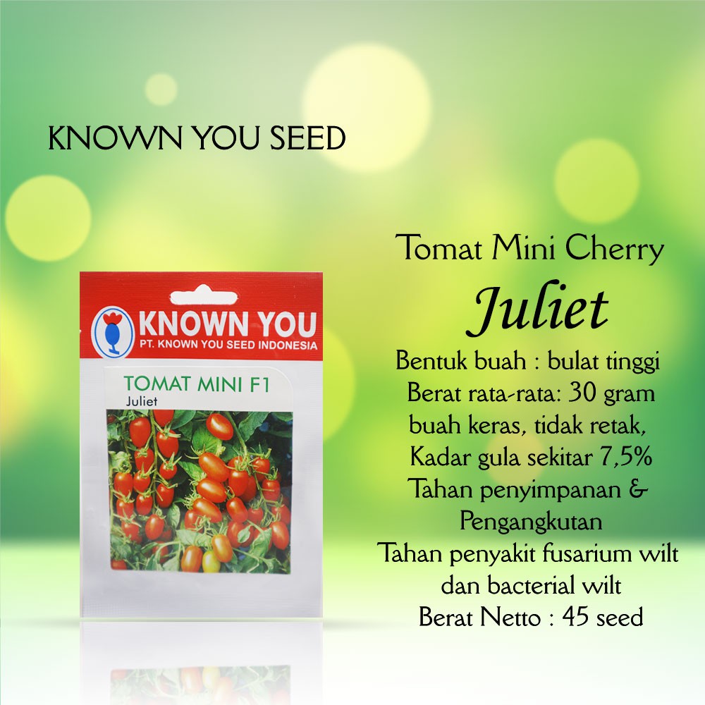 Benih Tomat Cherry Juliet 45 Seeds - Known You Seed