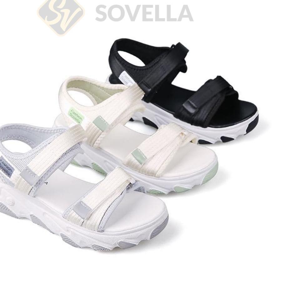 Coba dilihat SOVELLA Kazumi Sandal Wanita Import Black Korea Kasual | TERPOPULER | VIRAL | TIKTOK