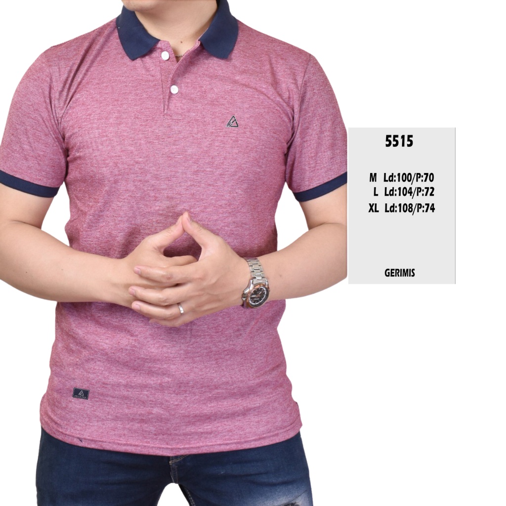 Skdnv Polo Shirt Pola Warna Premium Kaos kerah Polo Pria Lengan Pendek gerimis series