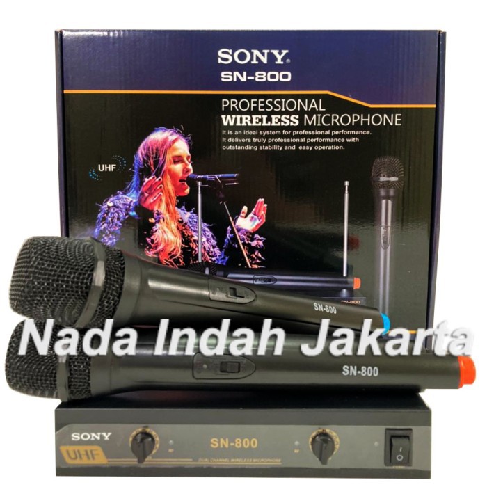 Microphone Wireless Double SONY SN 800 Mic Tanpa Kabel SONY SN800