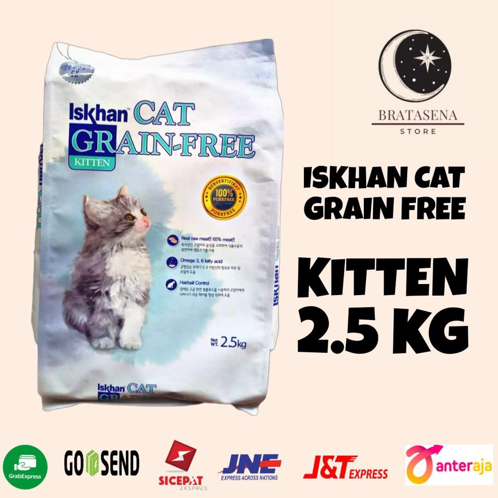 ISKHAN CAT GRAIN FREE KITTEN / MAKANAN KUCING 2,5KG FRESHPACK