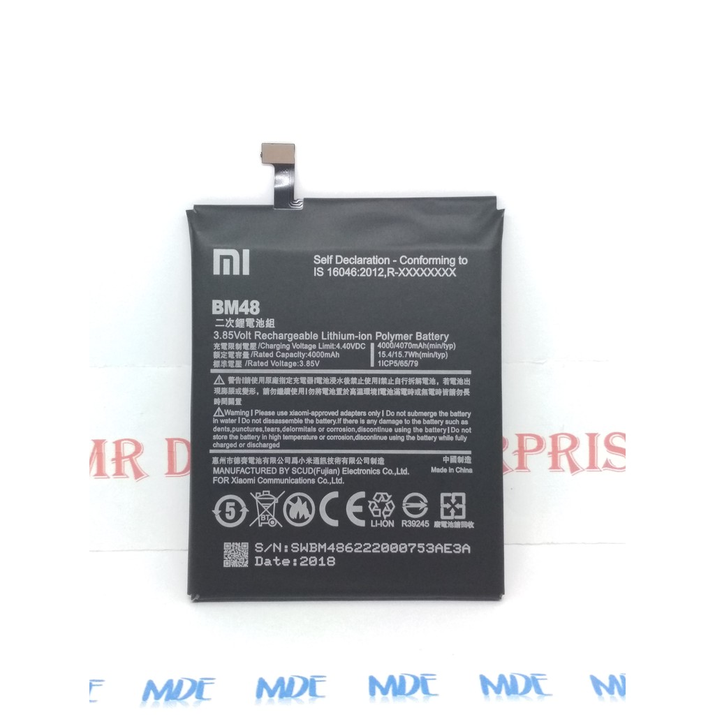 Baterai Xiaomi Mi Note2 Mi Note 2 BM48 BM 48 Original