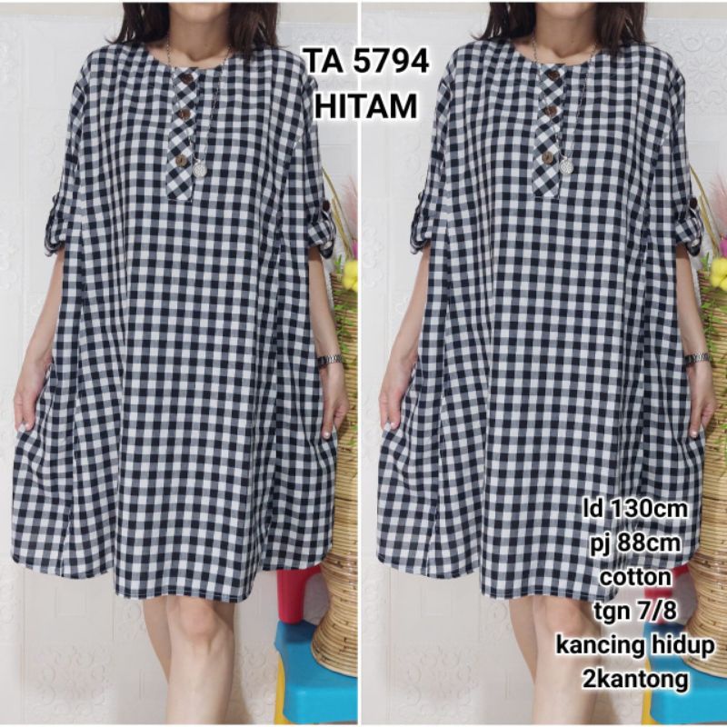 TUNIK KOTAK JUMBO LD 120 /TUNIK VIRAL KEKINIAN/TUNIK BAHAN KATUN MODERN