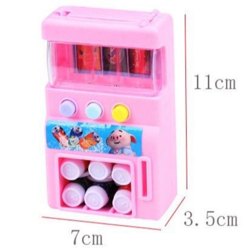MAINAN ANAK VENDING MACHINE PB 030 MESIN JUAL MINUMAN OTOMATIS KOIN-MICC