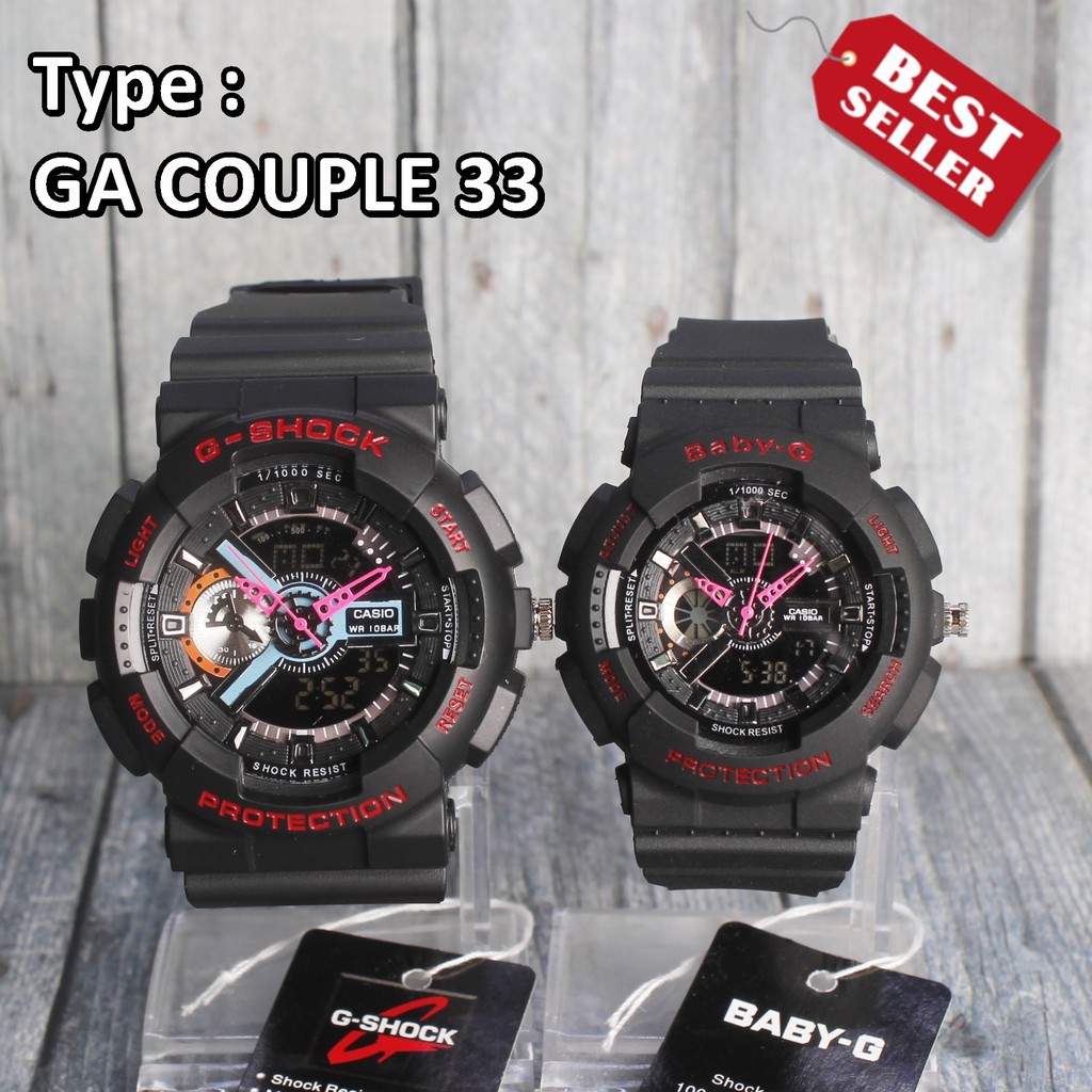 PRODUK TERLARIS  Jam Casio COUPLE G-Shock & Baby-G motif Tribal , Jam tangan pasangan murah