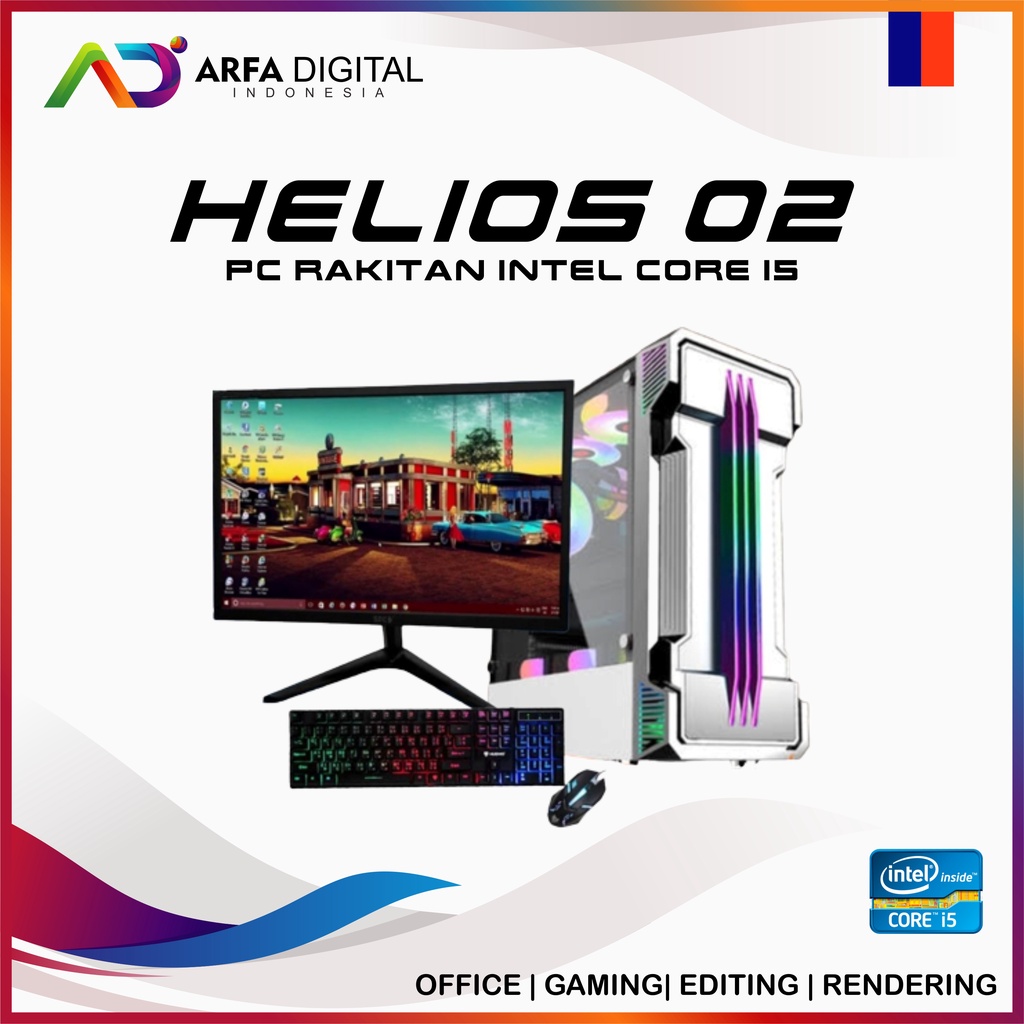 PC Gaming Full Set Core i5 RAM 8GB SSD 128GB VGA 2GB Monitor LED 19 Lengkap Siap Pakai | HL02