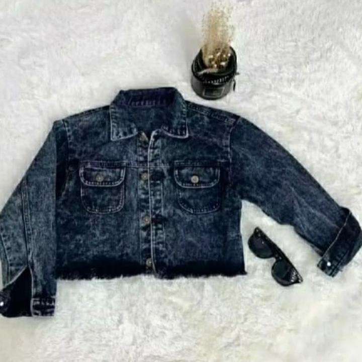 Muraaaahh.. JAKET JEANS CROP OVERSIZE/ JAKET JEANS CROP JUMBO/JAKET JEANS JUMBO WANITA/JAKET CROP RA