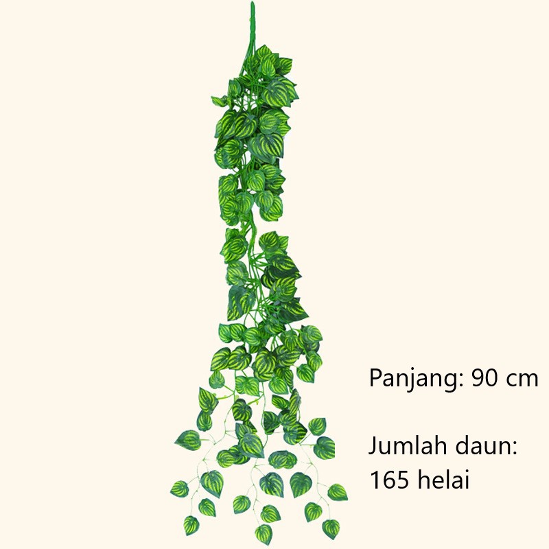 Kunataruma Daun Rambat Juntai Bunga Plastik Hias Artifisial-Daun SEMANGKA