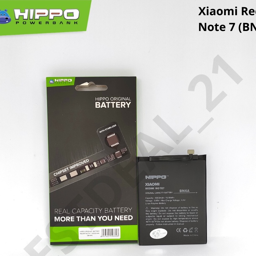 Baterai Hippo Xiaomi Redmi Note 7 BN4A original