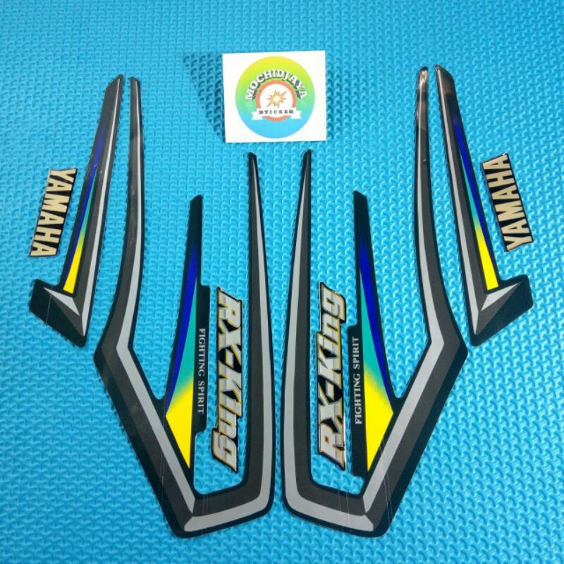 STRIPING RX KING 2001 HIJAU SATU SET EMBLEM YAMAHA RX KING TERLARIS TERBAIK