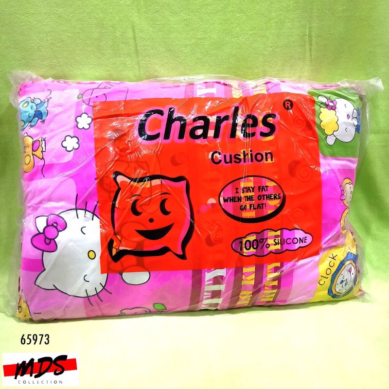 Bantal CHARLES BANTAL MOTIF KARAKTER BANTAL KEPALA BAHAN SILICON / DAKRON / BUSA Tidur Charles Silikon Putih Vakum Empuk Grosir Murah