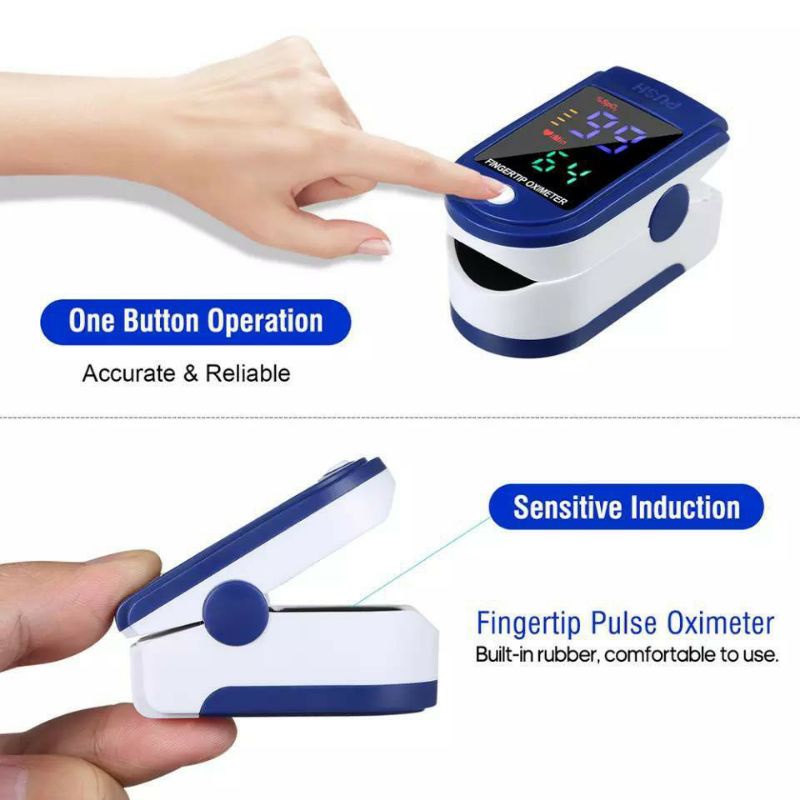 Oxymeter Pulse Fingertip Oximeter Alat Pengukur Detak Jantung Oxygen Oksigen