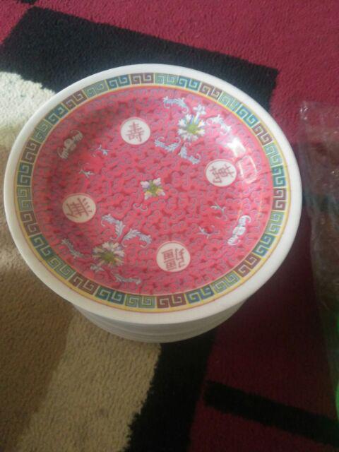 6 Pcs Piring Melamine Kecil Motif Meishing306