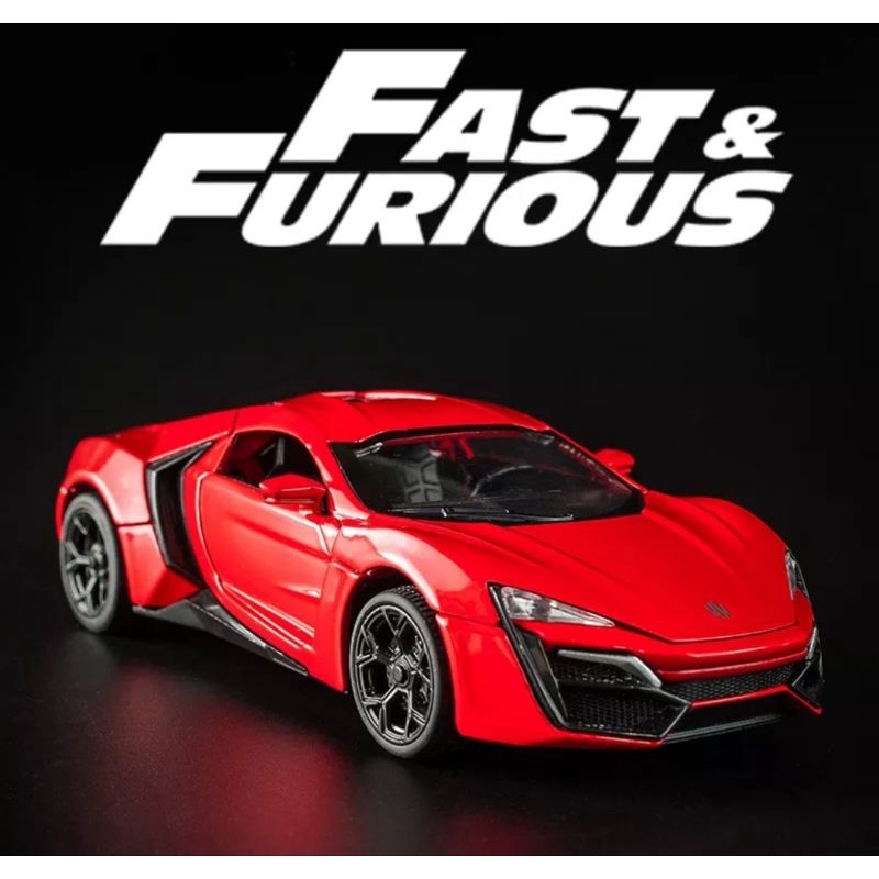 Diecast Mobil Lykan Hypersport FAST FURIOUS Skala 1:32 Miniatur Diecast Mobil Mobilan Pajangan