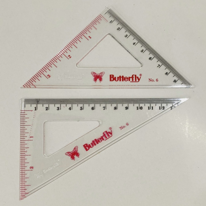 Penggaris Segitiga Butterfly no 6 / Triangle Ruler