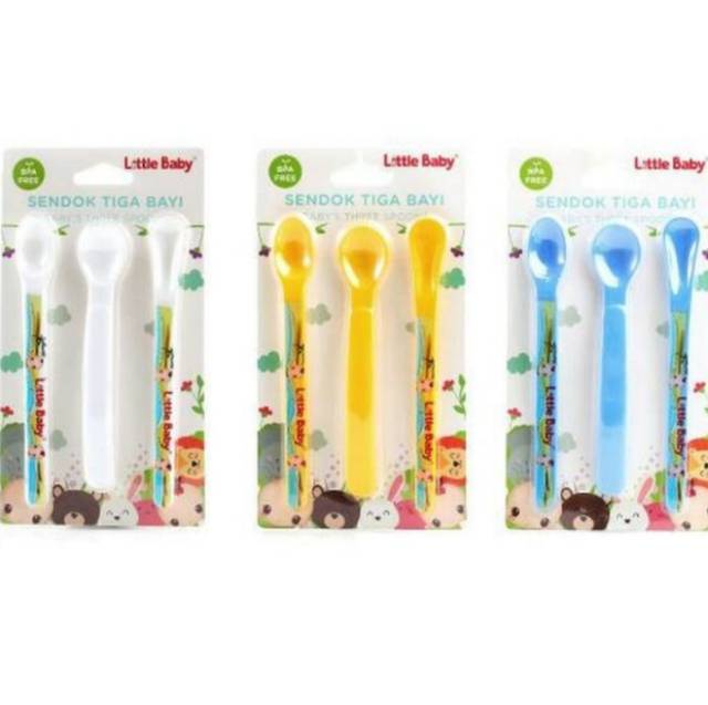LITTLE BABY Spoon 3pcs Sendok Bayi BPA Free