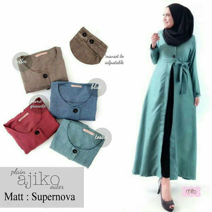 B0101 Ajiko Outerwear Matt Supernova, TT terlaris outwear terbaru kardigan pakaian wanita panjang