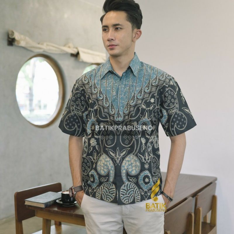 Kemeja Batik Pria Slimfit Premium PARANG TOSCA Bahan Katun Sragenan