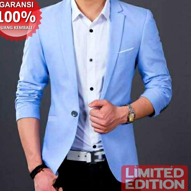 Paling Sesuai.. Jas Blazer Pria warna Biru muda maroon abu/blazer pria casual/blazer pria slim fit