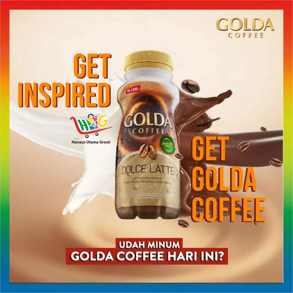 GOLDA Coffee Dolce Latte Kopi Siap Minum Botol 200ML