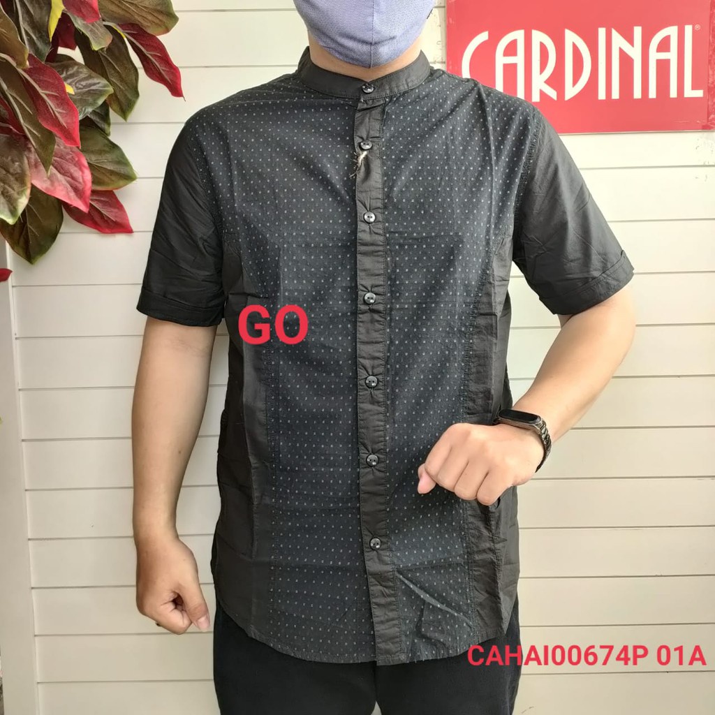 gos TJRB CARDINAL KEMEJA KOKO PRIA JUMBO Lengan Pendek Casual Baju Cowok Original