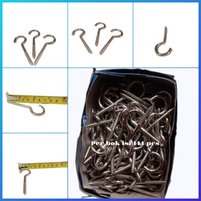skrup hook/ skrup gantung / skrup burung NO 10/ PER BOK