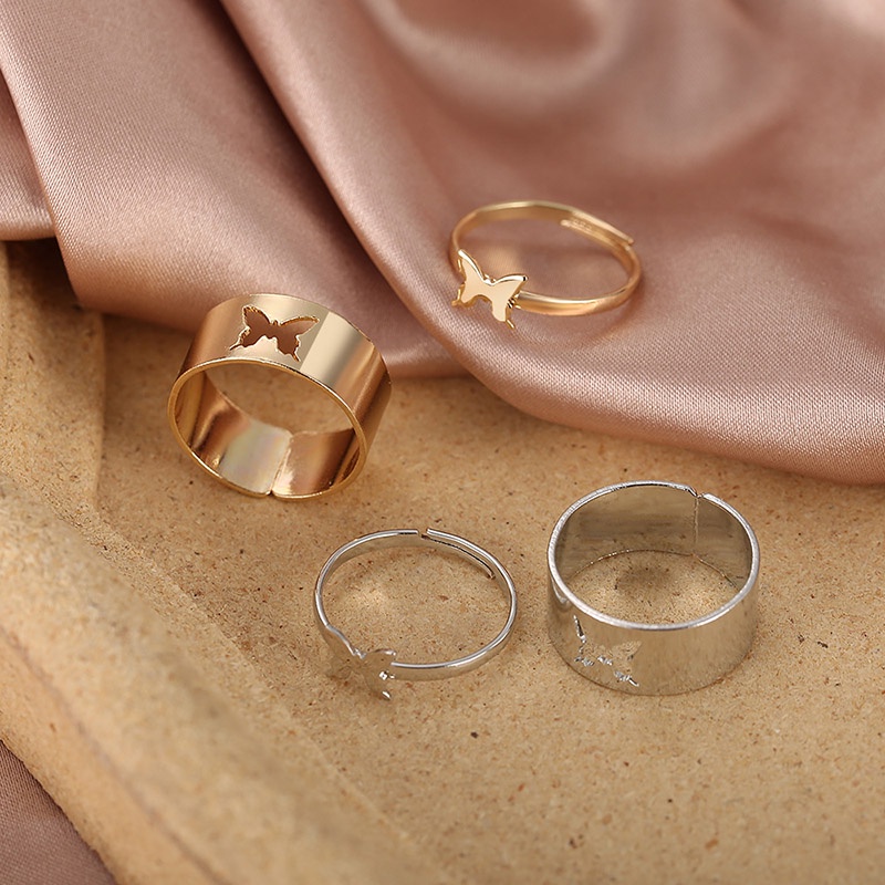 Set Cincin Model Terbuka Bentuk Bintang