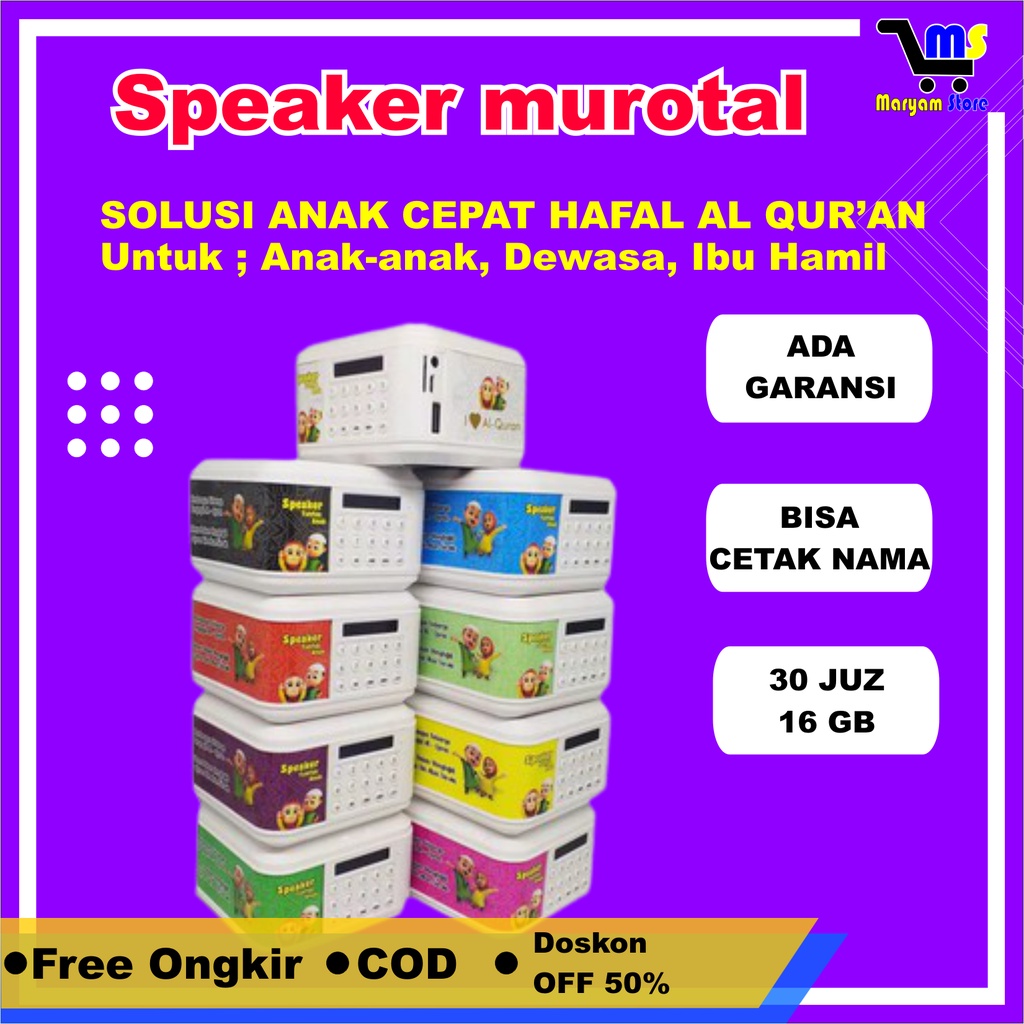 Speaker Murottal Al Quran 30 Juz Speaker Hafalan Quran Audio Quran Speaker Quran Portable (Speaker saja)