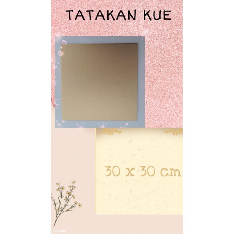 Tatakan kue gold 30cm, Alas kue gold 30cm, cake board tigerson