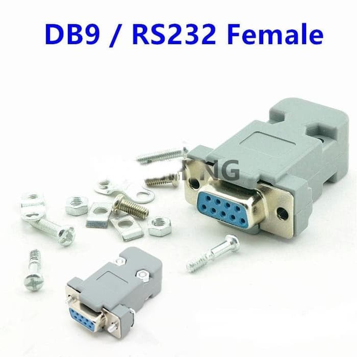 DB9 Female + Cover Connector RS232 DB 9 pin