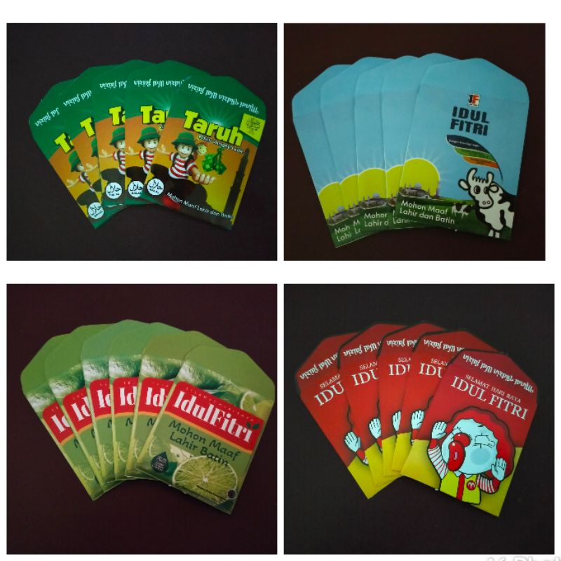 

Amplop lebaran sudah di lem isi 10/pak