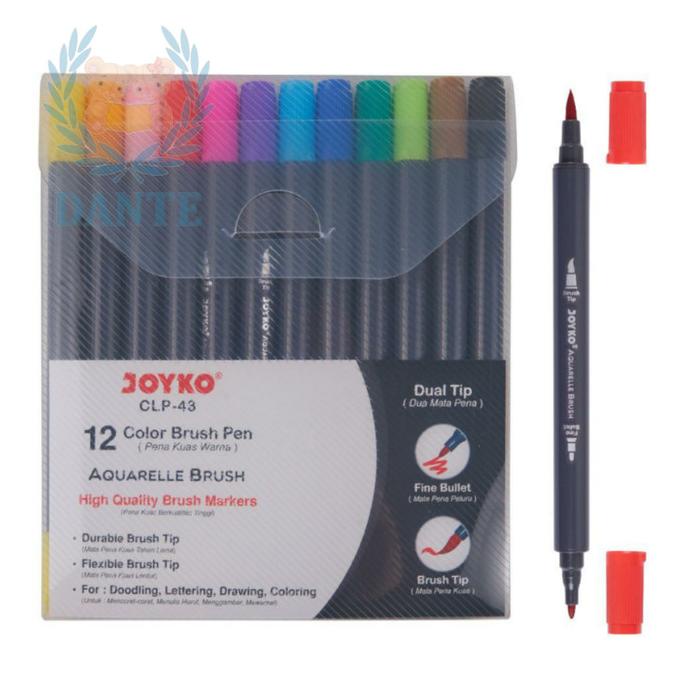 

Brush Pen Joyko 12 Warna Aquarelle Brush Clp-43 Set